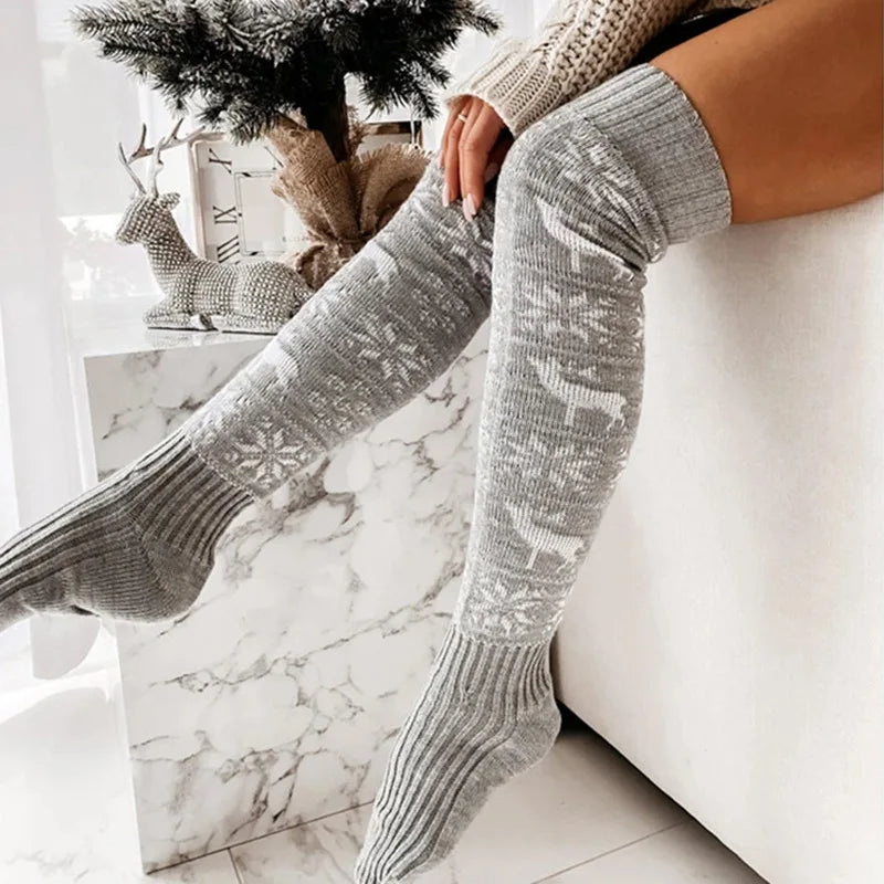 Winter Christmas Warm Knitted Women Stocking