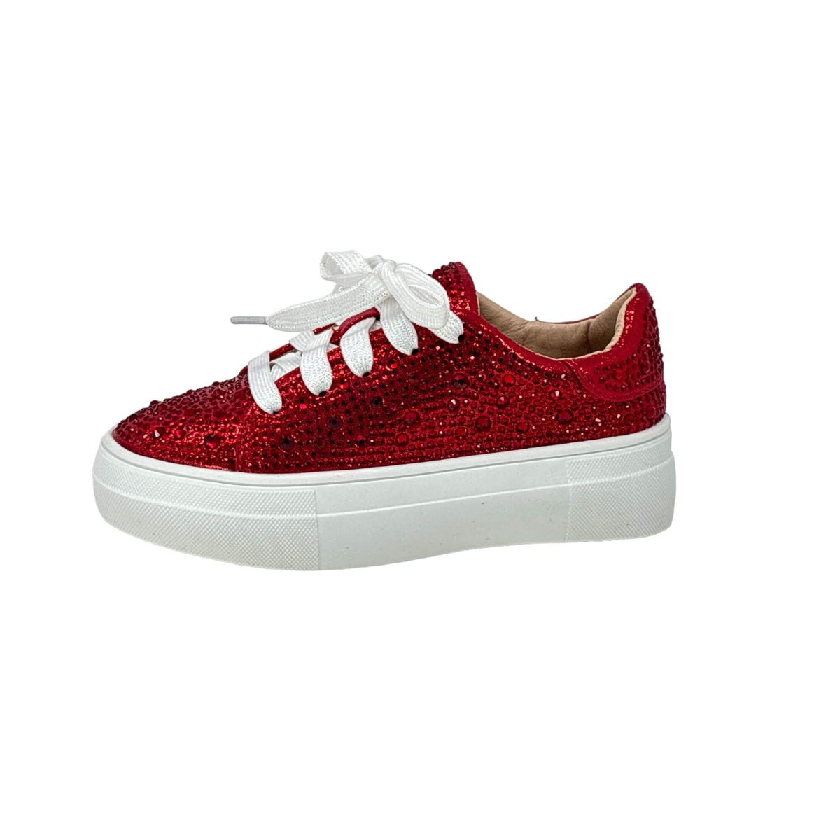 Little Girl&#39;s Rhinestone lace up tennis shoe dance shoes flat shoes red shoes lace up shoes rhinestone shoes for kids