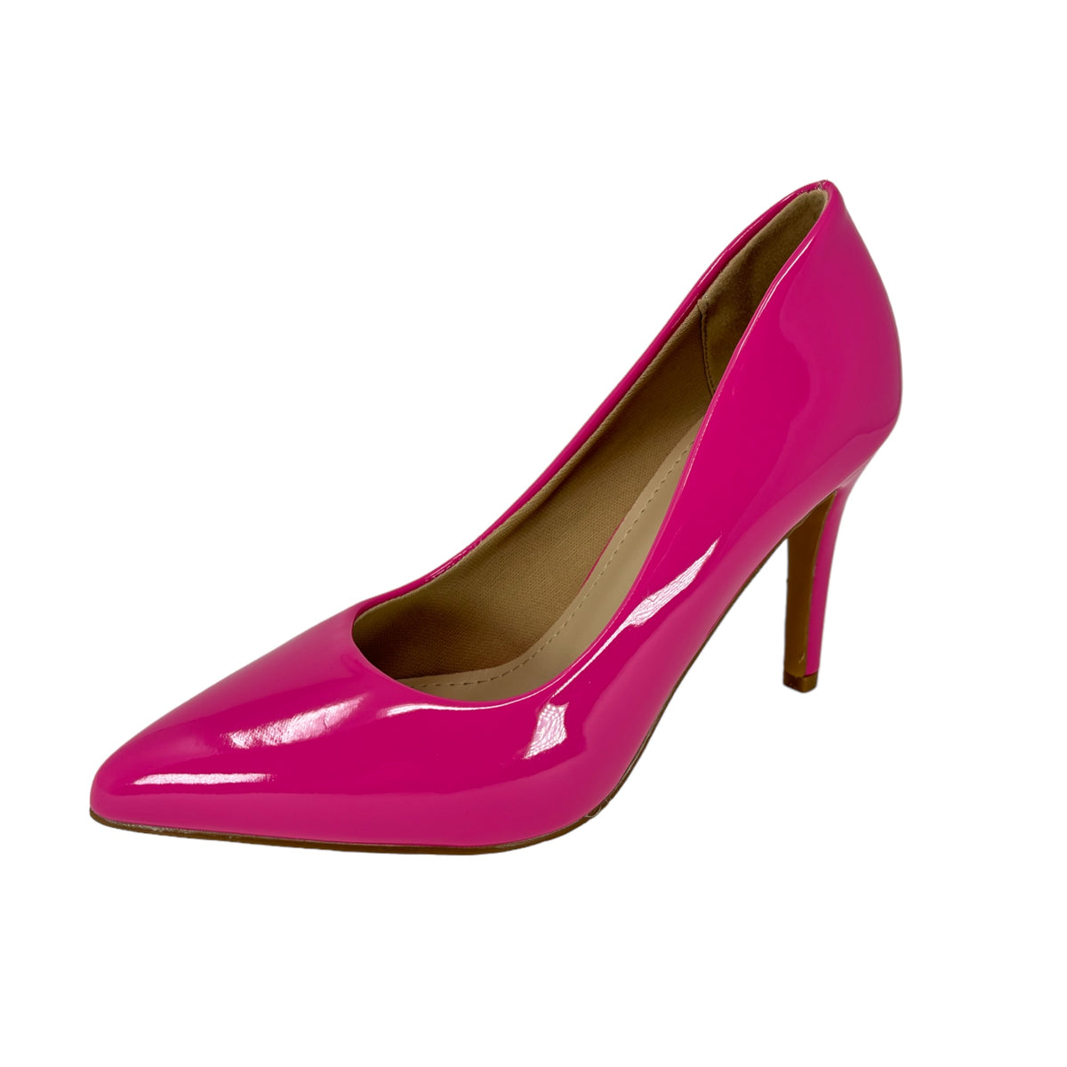 women&#39;s shoes on sale Fuchsia Pink Pat 4 inch Heel stiletto pumps 