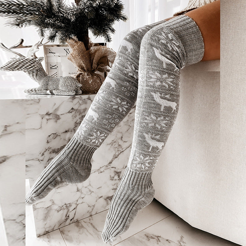 Winter Christmas Warm Knitted Women Stocking