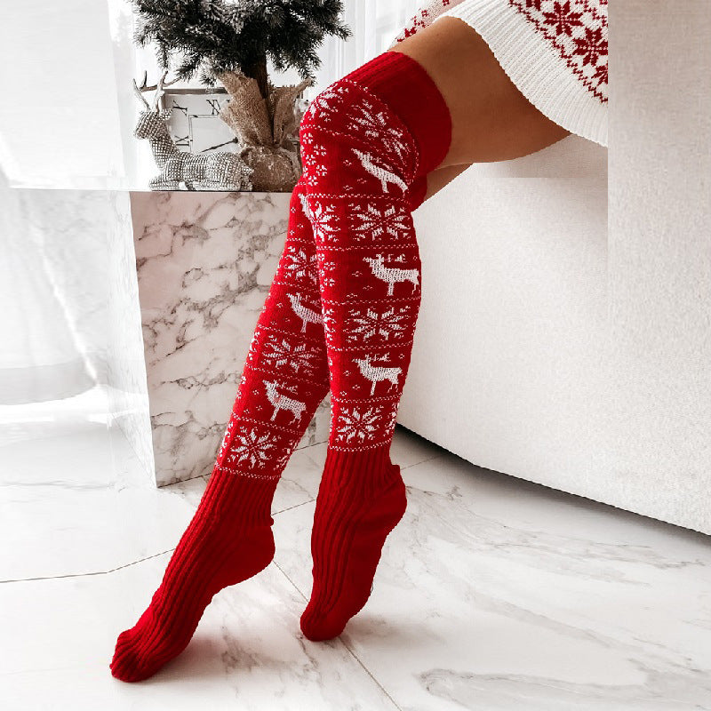 Winter Christmas Warm Knitted Women Stocking