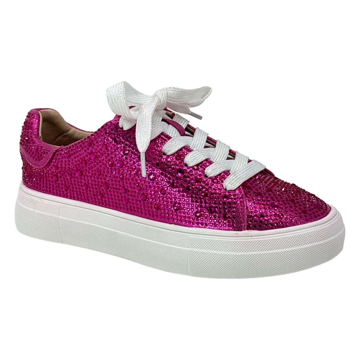 Women&#39;s Sparkle Rhinestone Flat Bling Sneakers