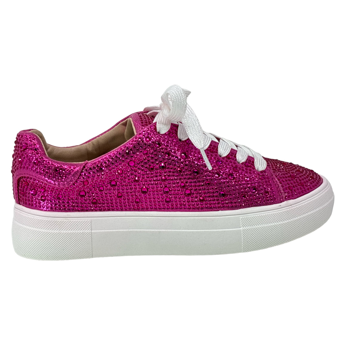 Women&#39;s Sparkle Rhinestone Flat Bling Sneakers