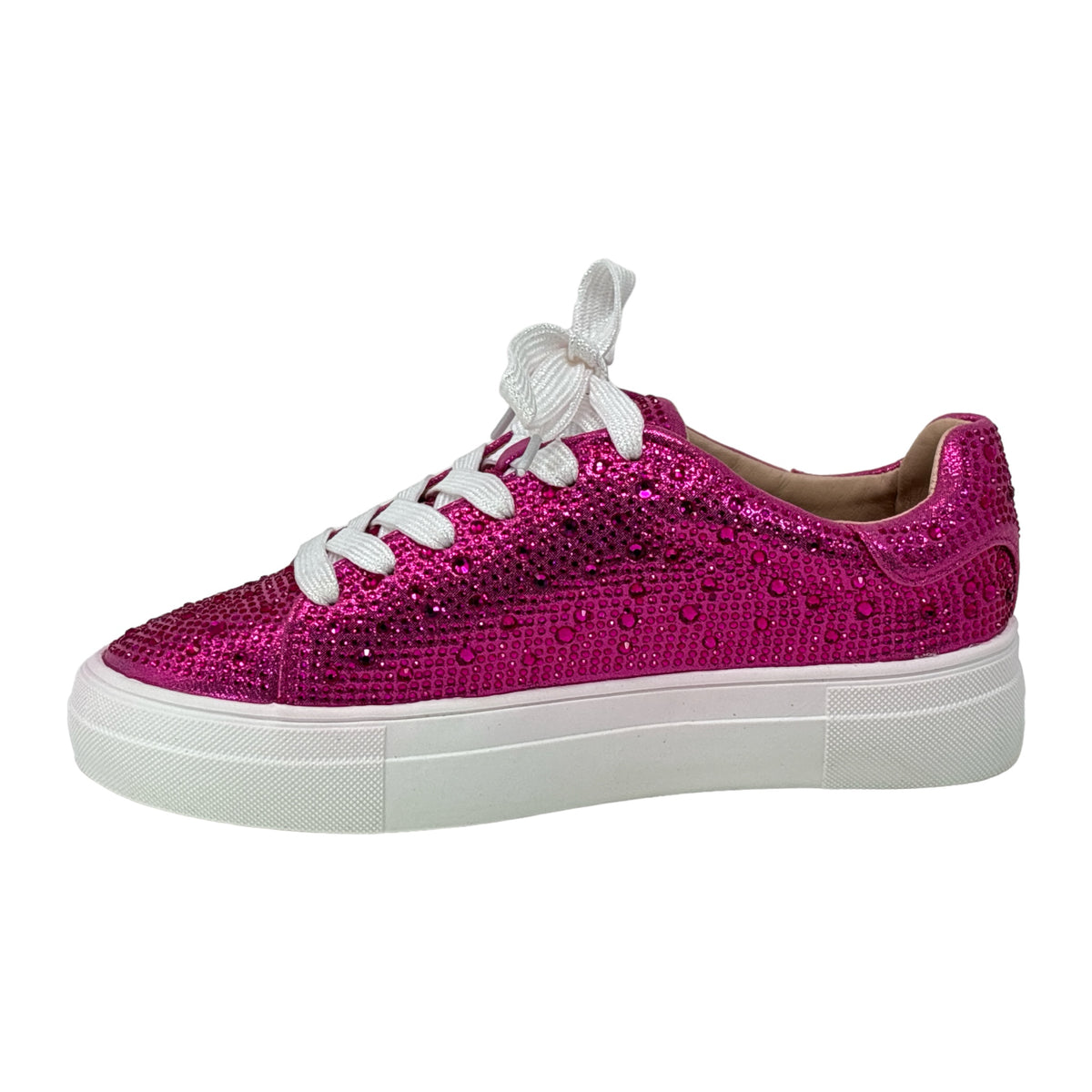 Women&#39;s Sparkle Rhinestone Flat Bling Sneakers