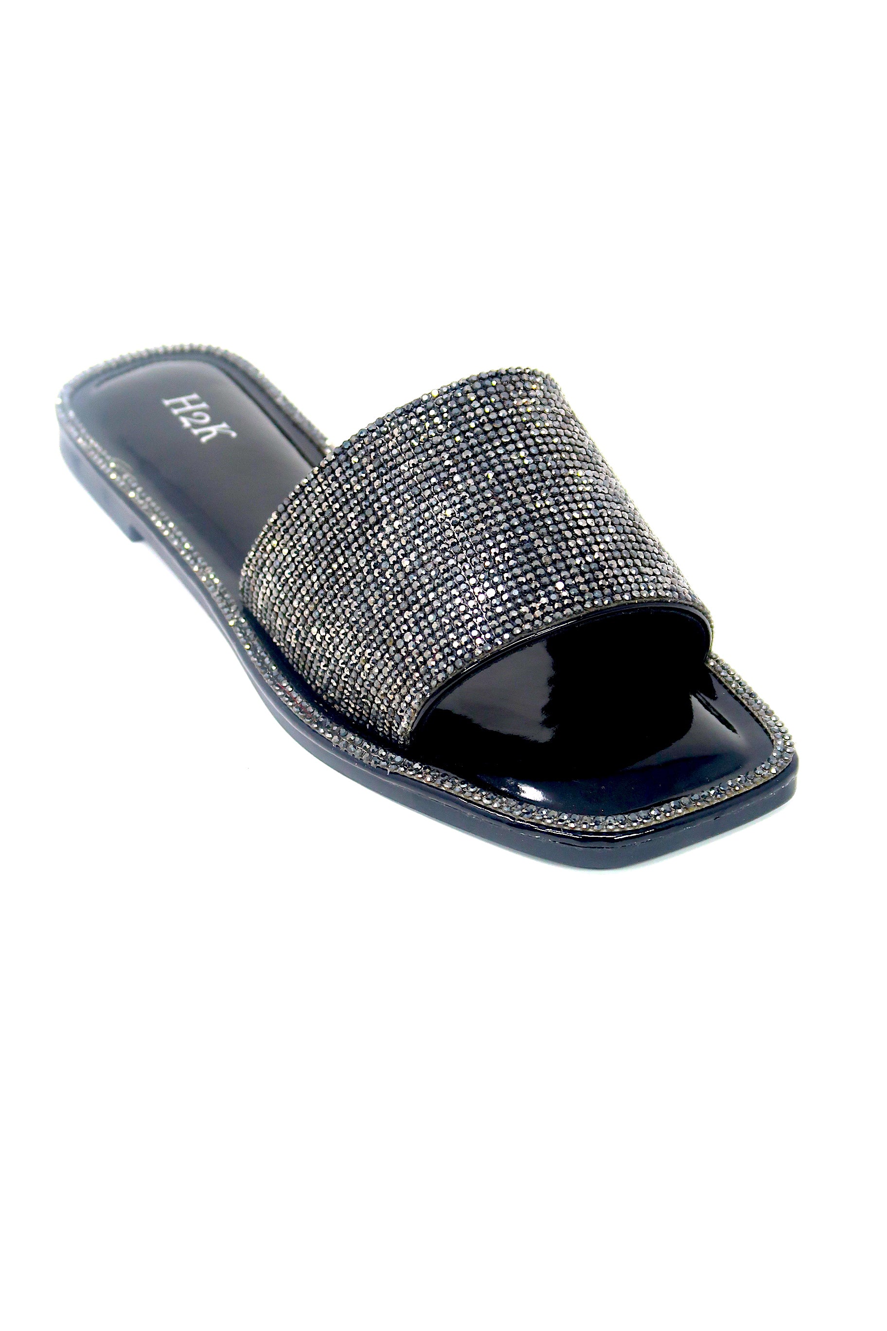 Women s Rhinestone Slip On Flat Slide Sandals in Many Colors