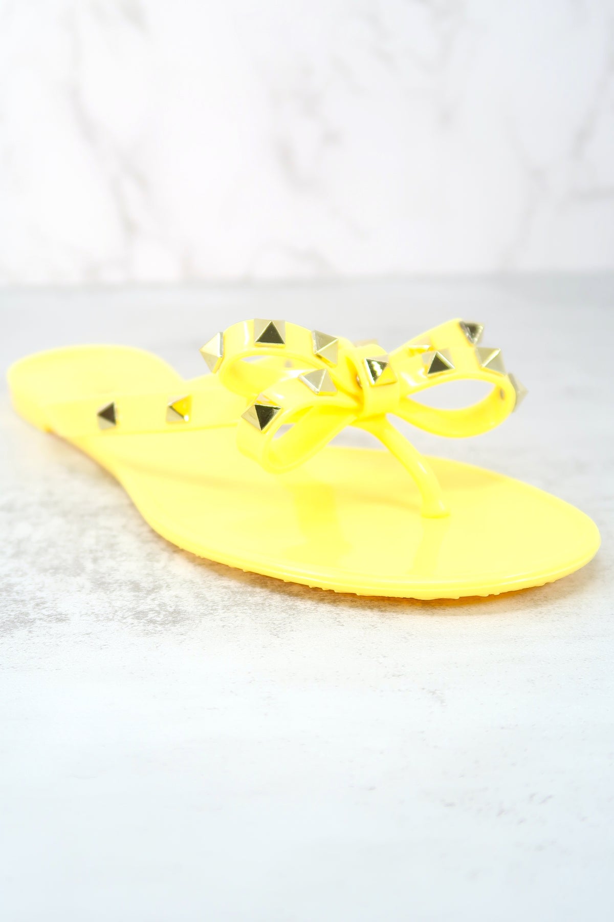 yellow thong sandals