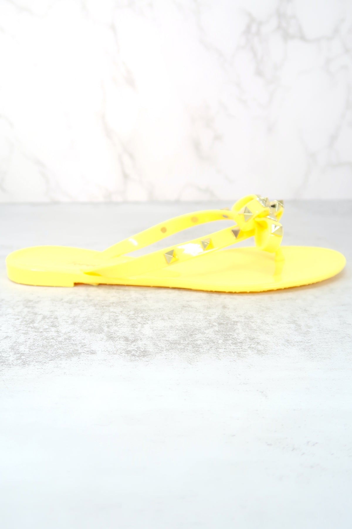 yellow thong sandals