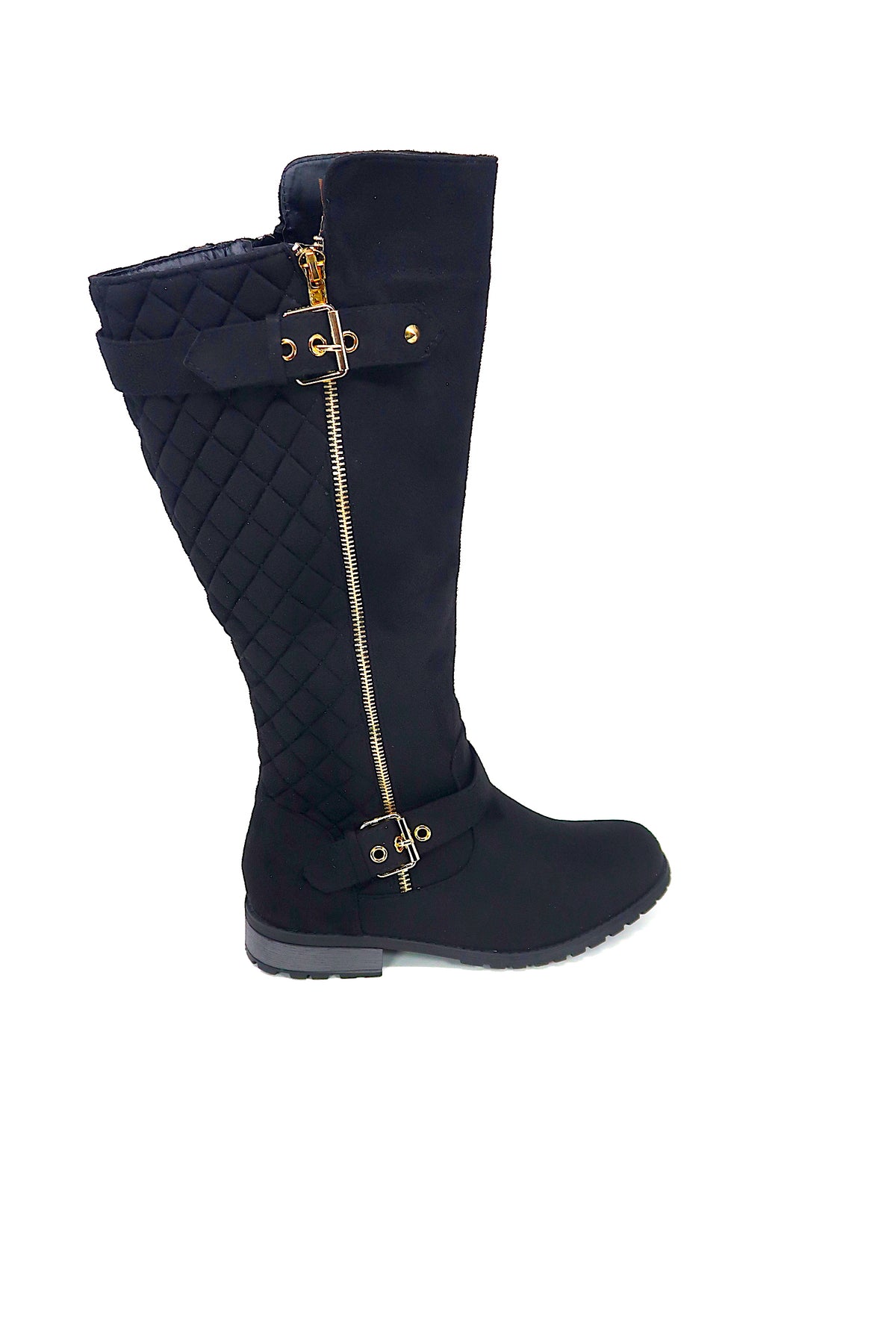 Women&#39;s Knee High Quilted Style Riding Boots