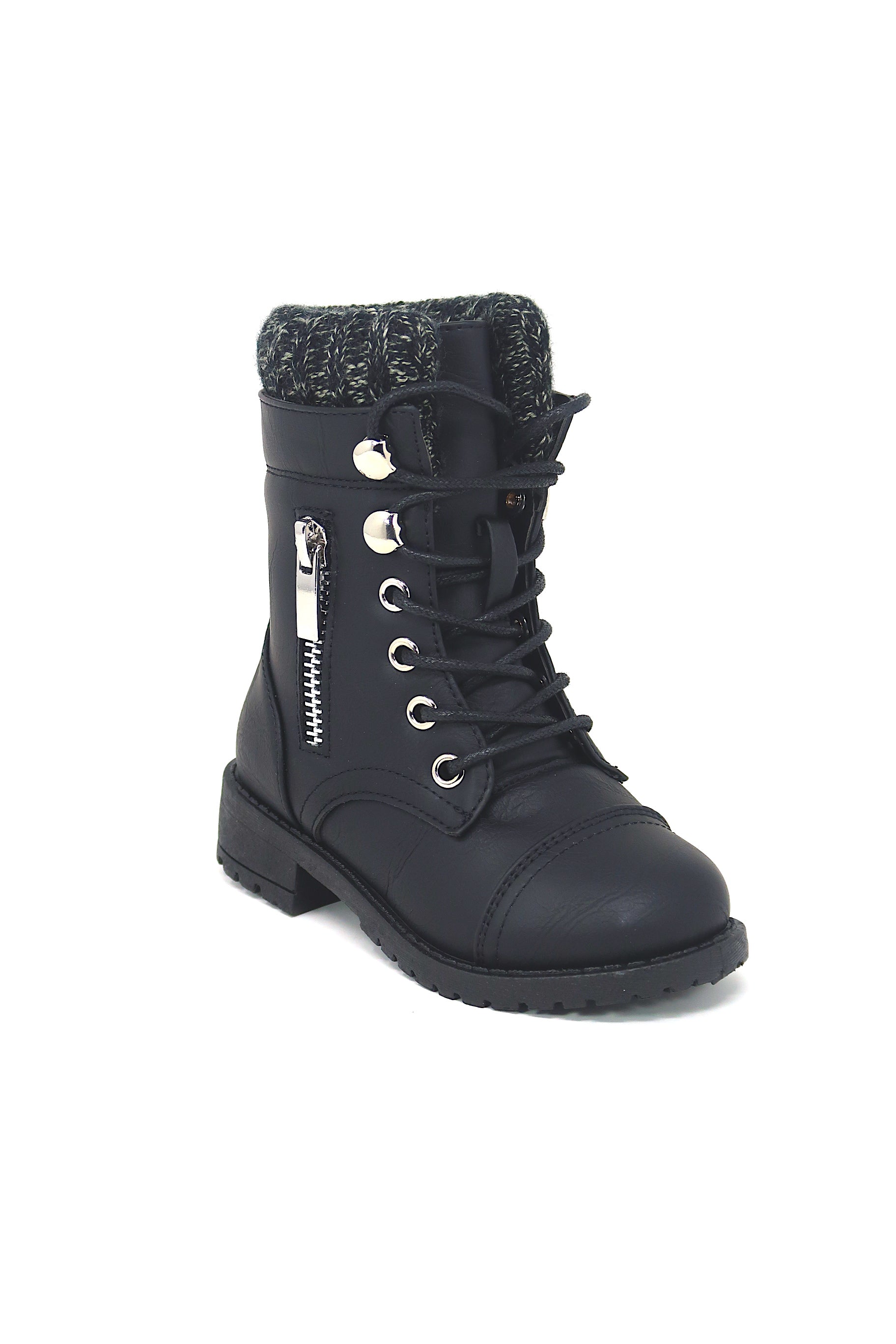 Amazon.com | Perphy Platform Ankle Boots Lace Up Chunky Heel Black Combat  Boots for Women 6 | Ankle & Bootie